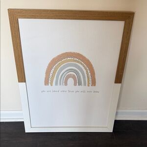 Rainbow Wall Art with Inspirational Quote